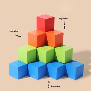 On Sale Colored Building Blocks square Cubes Juguetes Put Together Solid Geometry Puzzle Math Toy for Kids Toddler Boys & Girls - Product Image 3