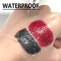 Ensemble de rouges à lèvres en gel noir mat rouge à label privé, maquillage pailleté imperméable, minéral 2 en 1, 30g, diamant, pour femmes