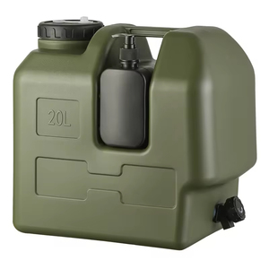 Cubo de Agua Portátil de 20L de Material PE con Botella Pequeña y Grifo, Adecuado para Campamentos al Aire Libre y Viajes en Auto, 5.3 galones - Product Image 1