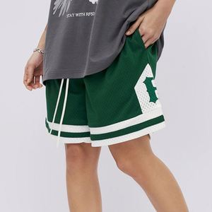 Full Heat-Transfer Printed Plus Size Men's Casual <b>Mid</b> Waist Custom Design Double <b>Layer</b> 180GSM Basketball Streetwear Mesh Shorts - Product Image 2