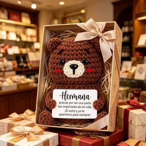 Oso de Peluche Hecho a Mano, Muñeco de Peluche <span class=keywords><strong>Hermana</strong></span> Blessing, Regalo Personalizable, Ideal como Regalo de <span class=keywords><strong>Cumpleaños</strong></span> para una <span class=keywords><strong>Hermana</strong></span> - Product Image 3