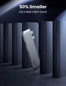 Hub USB UGREEN 5 en 2 Tipo C a HDMI 4K, <span class=keywords><strong>Thunderbolt</strong></span> <span class=keywords><strong>3</strong></span>, Entrega de Energía de 100W, Adaptador con <span class=keywords><strong>3</strong></span> Puertos USB <span class=keywords><strong>3</strong></span>.0, Base de Conexión para MacBook - Product Image 4