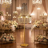 Lampe de table moderne en cristal de haute qualité Mank pour mariage, rechargeable par USB, hauteur réglable 115 cm, pour événements de mariage