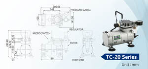 Usine directe facile à installer AC Power Mini compresseurs d'air sans huile pour l'aspiration - Product Image 5