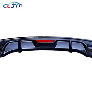 Difusor de Labio para Parachoques Trasero de Coche en ABS Negro Brillante con Aspecto de Fibra de Carbono y Luz de Freno para <span class=keywords><strong>Mazda</strong></span> <span class=keywords><strong>3</strong></span> Tercera Generación BM BN Axela <span class=keywords><strong>3</strong></span> Sedán 2014-2018 - Product Image 6