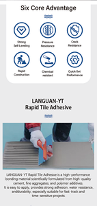 <span class=keywords><strong>YT1</strong></span> pour l'application d'adhésif cimentaire haute résistance pour carrelage intérieur/extérieur, nivellement de sol en céramique et porcelaine, étanchéité et anti-fissures - Product Image 3