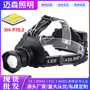 Lampe frontale Xinster P70 Zoom rechargeable à LED avec mise au point réglable pour la pêche en extérieur - Product Image 5