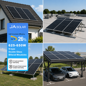 Panel Solar Bifacial E-NICE <span class=keywords><strong>JASOLAR</strong></span> 720W HJT Tipo N Negro, 182mm, 26% de Eficiencia, TUV IEC, Doble Vidrio, Industrial - Product Image 3