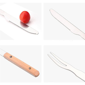Nuevo Juego de Cuchillo y Tenedor <span class=keywords><strong>para</strong></span> Barbacoa de Acero Inoxidable, Mango Alargado con Manivela Plana, Tenedor <span class=keywords><strong>para</strong></span> Asar Cordero y Herramienta de Cuchillo <span class=keywords><strong>para</strong></span> Barbacoa - Product Image 4