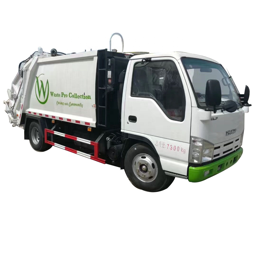 Лидер продаж, грузовик для уплотнения мусора 8 куб. М с гидравлическим задним контейнером и контейнером для мусора на продажу