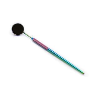 Miroir de maquillage droit pour cils, extensions de cils, grand miroir de poche carré, outil de beauté de table, éclairé, en acier inoxydable chirurgical OBEXA - Product Image 6