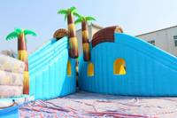WINSUN Toboggan aquatique gonflable géant Jungle Adventure en PVC, certifié CE, ignifuge, sans plomb, étanche et durable pour parc aquatique et piscine
