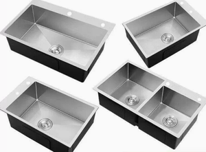 Fregadero de Cocina de Acero Inoxidable de un Solo Tazón para Montar en Encimera con Desbordamiento - Product Image 6