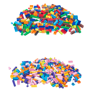 500 uds/500 gramos bloques de construcción de plástico sueltos Kit de construcción de placas de ladrillo básicas educativas para niños aptos con marcas líderes - Product Image 2