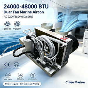 Refroidisseur marin autonome à haut débit d'air 24000 BTU R410A Système de refroidissement automatique à double ventilateur pour catamarans - Product Image 2