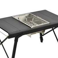 Support de barbecue pliable IGT Orangegaz pour camping en plein air, barbecue en acier inoxydable haute puissance, installation facile pour pique-nique