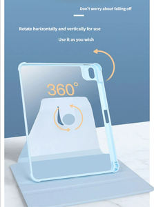 Étui clavier rotatif transparent pour iPad Mini, rotation à 360 degrés, étui de protection en acrylique avec emplacement pour stylet, housse pour tablette 10,9 pouces - Product Image 2
