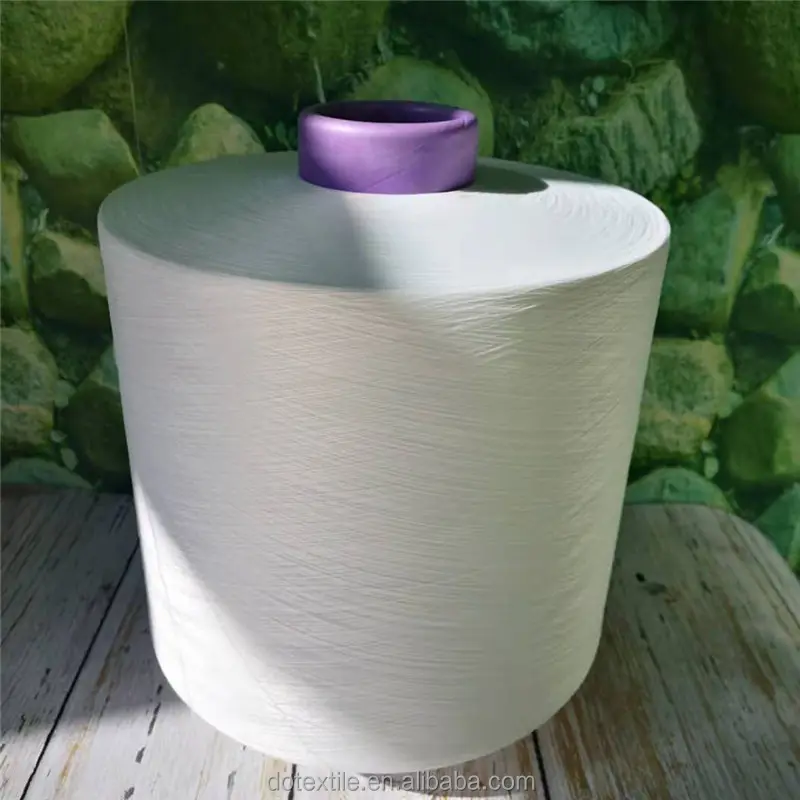 manufacture raw white DTY polyester yarn 150/48 for making fabric