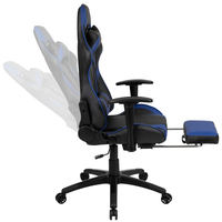 Offre Spéciale : Ensemble Bureau Gaming Noir et Chaise Gaming Inclinable Bleu-Noir avec Porte-Gobelet – Mobilier Informatique pour Bureau à Domicile et E-Sport