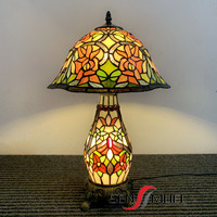 Vente en gros et personnalisation directe de lampes de table en verre coloré de 12 pouces à bas prix, directement de l'usine chinoise