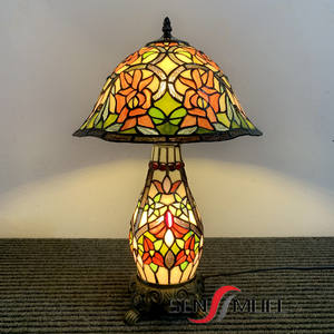 Personnalisation en gros et ventes directes de lampes de table de style <span class=keywords><strong>Tiffany</strong></span> en verre coloré de 12 pouces à bas <span class=keywords><strong>prix</strong></span> de l'usine chinoise - Product Image 3
