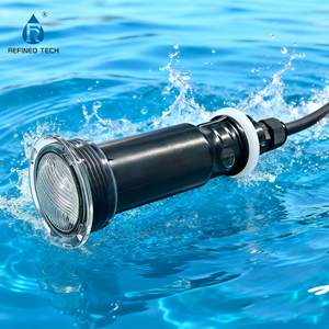 Nouvelles lampes LED RGBW pour <span class=keywords><strong>piscine</strong></span>, sans niche, avec cordon de 100 pieds, 1,5 pouce, blanc froid, 12W, remplacement Pentair Globrite, IP68 - Product Image 1