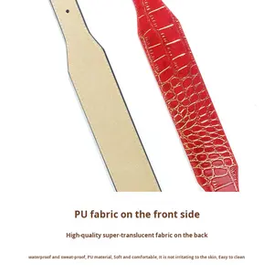 JXANRY-Collar de perro ultrafino de PU con patrón de cocodrilo, suministros Premium para mascotas, banda para el cuello para perros medianos y grandes, decoración de cinta - Product Image 4