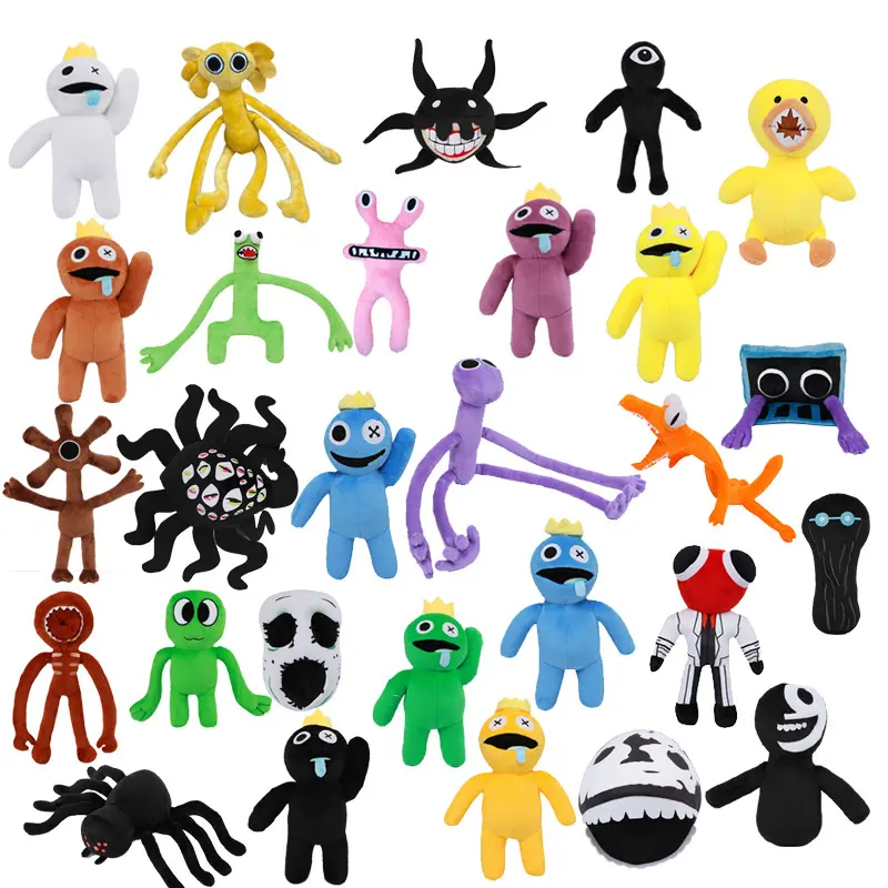 Rainbow Friends Plush Toy Cartoon Game Character Doll Kawaii Blue Monster Rainbow Friends Toy