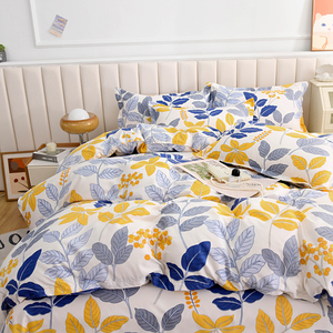 Chất Lượng Cao 100% Polyester Sợi Nhỏ Phân Tán In Tấm Ga Giường Đặt Đồng Bằng Phong Cách Khách Sạn & Bệnh Viện Bộ Đồ Giường Nhà Máy Giá - Product Image 5