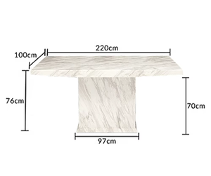 أثاث منزلي من الحجر الطبيعي طاولات طعام فاخرة من الرخام الأبيض مع كراسي - Product Image 2