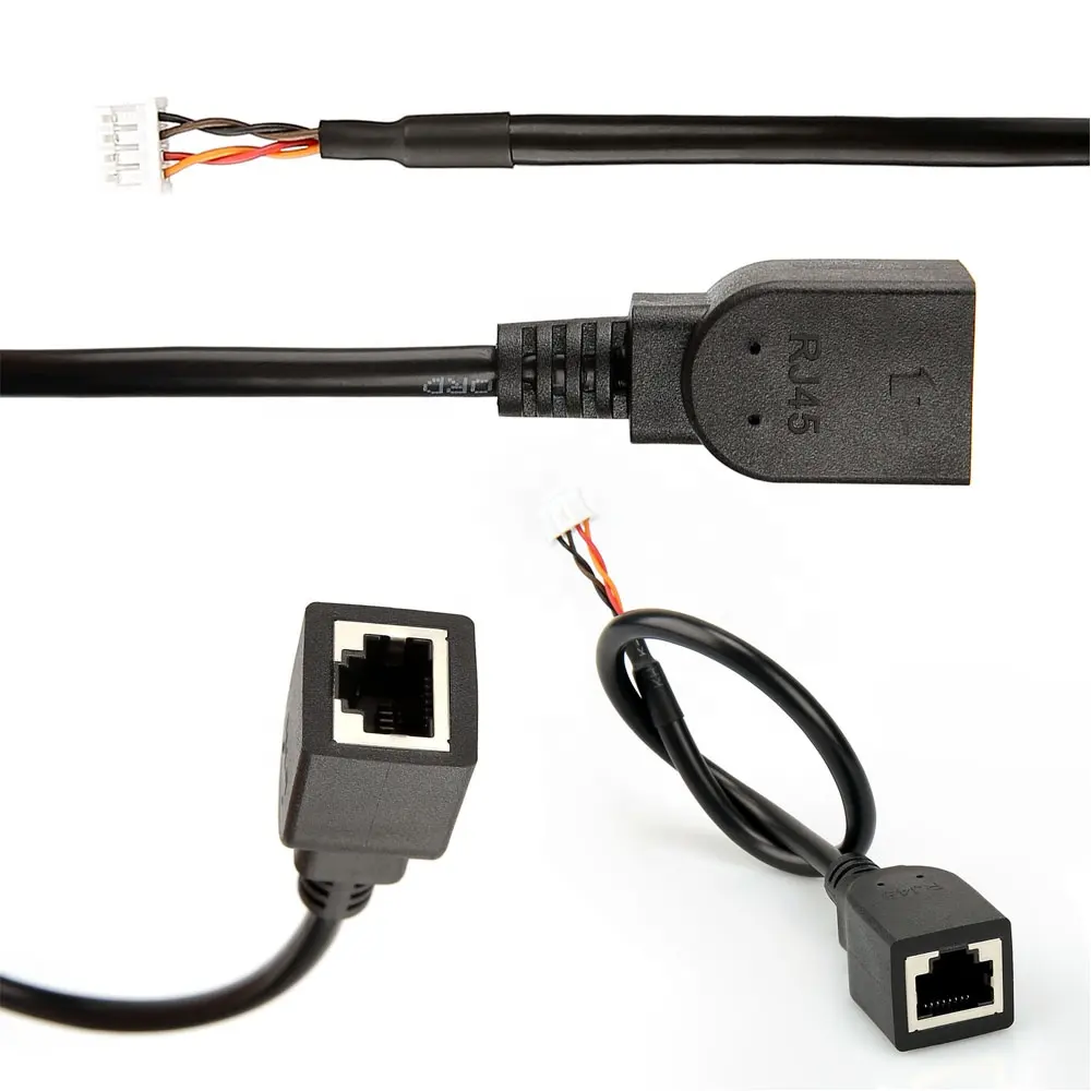Networking Black CAT 5 Patch Cord UTP Rj45 To 4p2.0 Cable
