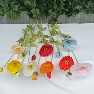 Flores Artificiales Timo, Flor de Amapola Grande de Seda, Rama Individual, Decoración para Bodas y Hogar - Product Image 4