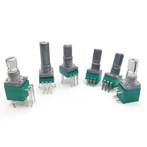 Potenciómetro Rotatorio Tipo <span class=keywords><strong>09</strong></span> RD915N 5K 10k, Pines Verticales, Eje Plano Ranurado de 15/20 mm para Amplificador de Audio - Product Image 1