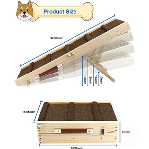Honden trap houten verstelbaar kofferbak hondenoploop hondenbank trap - Product Image 5