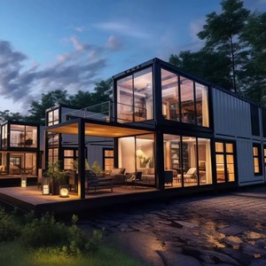 Conteneur préfabriqué de 40 pieds en kit, maison mobile modulaire à 2 étages, design moderne, entièrement meublée, bureau de 3 à 5 chambres - Product Image 2