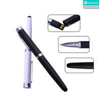 Pulpen Stylus Plastik Logo Kustom dengan USB Flash Drive USB 2.0/3.0 Kapasitas dari 128MB hingga 128GB; Hadiah Promosi.