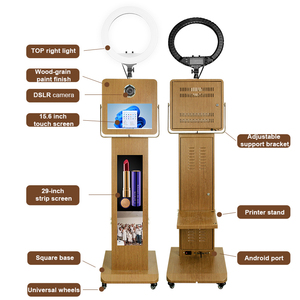 Photomaton Rétro Prêt <span class=keywords><strong>à</strong></span> l'Emploi avec <span class=keywords><strong>Logiciel</strong></span> <span class=keywords><strong>Gratuit</strong></span> Intégré, PC, Emballage Sécurisé, Grain <span class=keywords><strong>de</strong></span> Bois, Machine Photo DSLR - Product Image 4