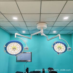 Lámpara Quirúrgica de Doble Cabezal con Fuente de Luz Fría LED de 150W, Certificación CE, para Iluminación de Operaciones en Hospitales Veterinarios - Product Image 2