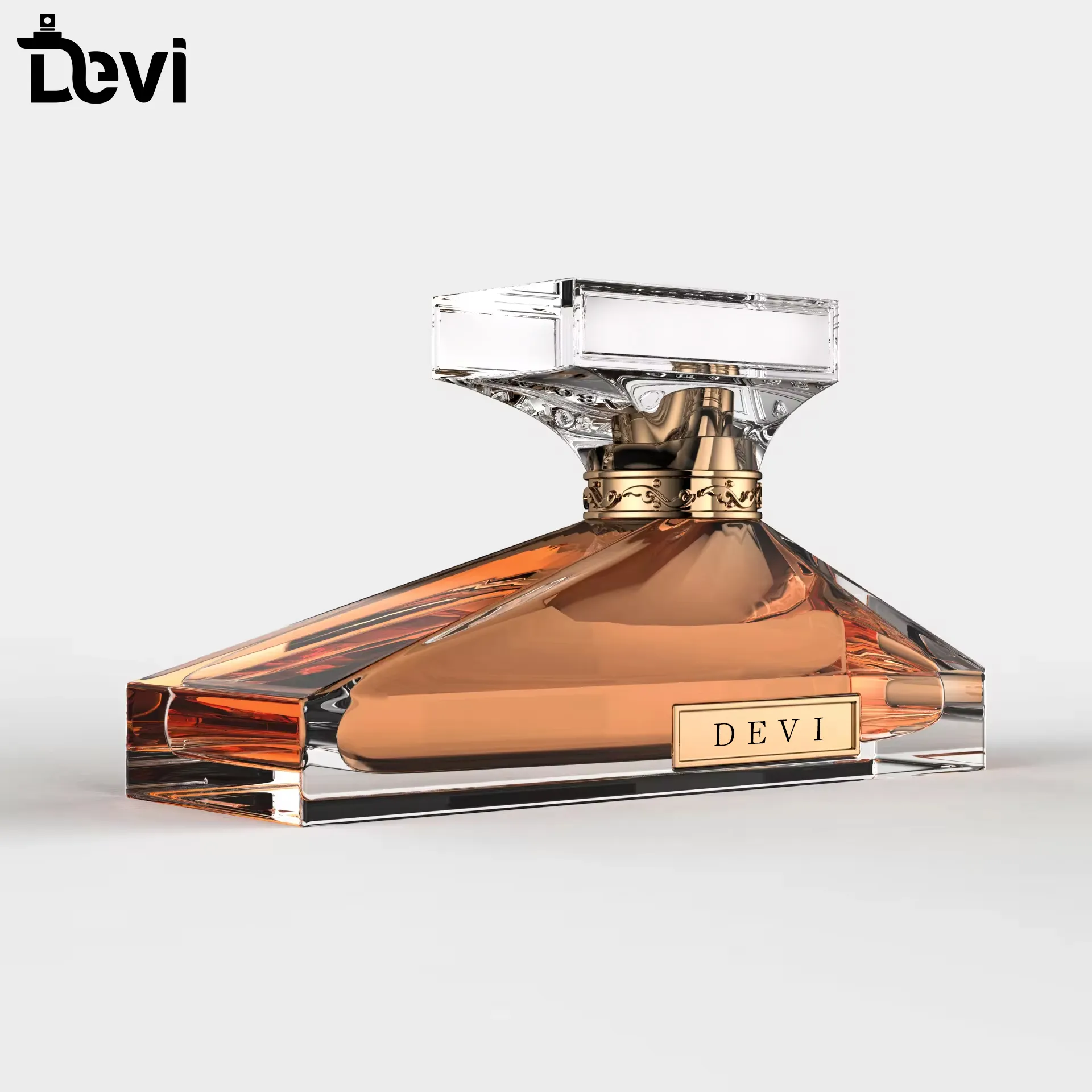Devi Novo Design Vidro Perfume Garrafas 15ml 100ml Luxo Mens Parfum Garrafa Fragrância Vazio vidro perfume spray garrafas