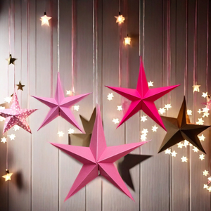 Colorful Art Paper Handmade 40cm Stars for Indoor Party Decorations Festive Hanging <b>Ornaments</b> Christmas <b>Easter</b> Thanksgiving - Product Image 2