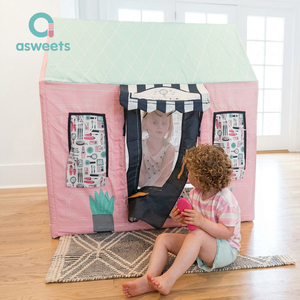 Custom Beauty Salon Kids Large Indoor Game House Custom Canvas Pretend Play <strong>childrens</strong> game Playhouse <strong>tent</strong> - Product Image 4