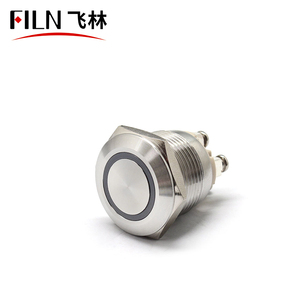 FILN Bouton poussoir de porte de garage 19MM Classique Durable LED Bouton poussoir normalement fermé Tête plate Vis <span class=keywords><strong>Pieds</strong></span> Bouton Interrupteur - Product Image 3