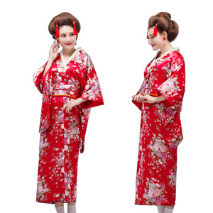 Vêtements asiatiques <span class=keywords><strong>Kimono</strong></span> <span class=keywords><strong>japonais</strong></span> traditionnel à imprimé floral Robe de chambre pour femmes pour cosplay TRAD-001 - Product Image 5