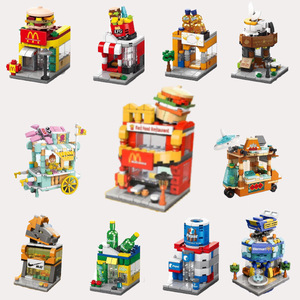 City Multi-Change Street Scene Building Compatible ABS Plastic DIY for Small Particle Building Blocks Mini Puzzle Assembly Toy - Product Image 1