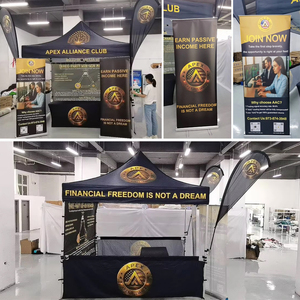 Gazebo Premium in Alluminio 300D Personalizzato 3x3m, Tenda Impermeabile per Esterni e Interni, <span class=keywords><strong>Campeggio</strong></span>, Pubblicità e Sport 10x10ft - Product Image 3