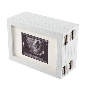 Marco de fotos de madera personalizable, caja de memoria plegable <span class=keywords><strong>para</strong></span> recién <span class=keywords><strong>nacido</strong></span>, álbum creativo de marco de fotos de MDF de madera - Product Image 1