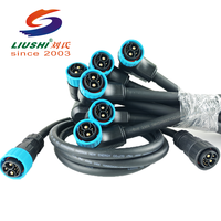 Connecteur de batterie électrique étanche IP67 pour vélo électrique, câble 2/4/5/8 broches M5/M6/M8/M12/M19/M23/M28, contact en laiton 50A