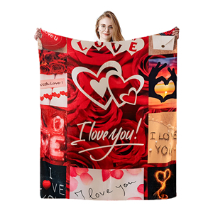 YOURLIA 2024 Manta de regalo del Día de San Valentín personalizada <span class=keywords><strong>Karol</strong></span> <span class=keywords><strong>G</strong></span> Peso Pluma Impreso de punto Fleece Franela manta de viaje - Product Image 1