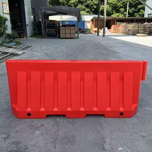 Buona qualità HDPE barricata blocco stradale barriera di sicurezza del traffico 2m acqua cavallo riempito recinzione barriera - Product Image 2