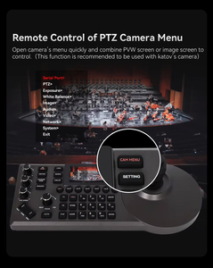 Caméra optique 4K 20X (3 pièces) avec suivi automatique, contrôleur PoE, écran LCD 3 pouces, kit de prévisualisation pour église MC500A - Product Image 4